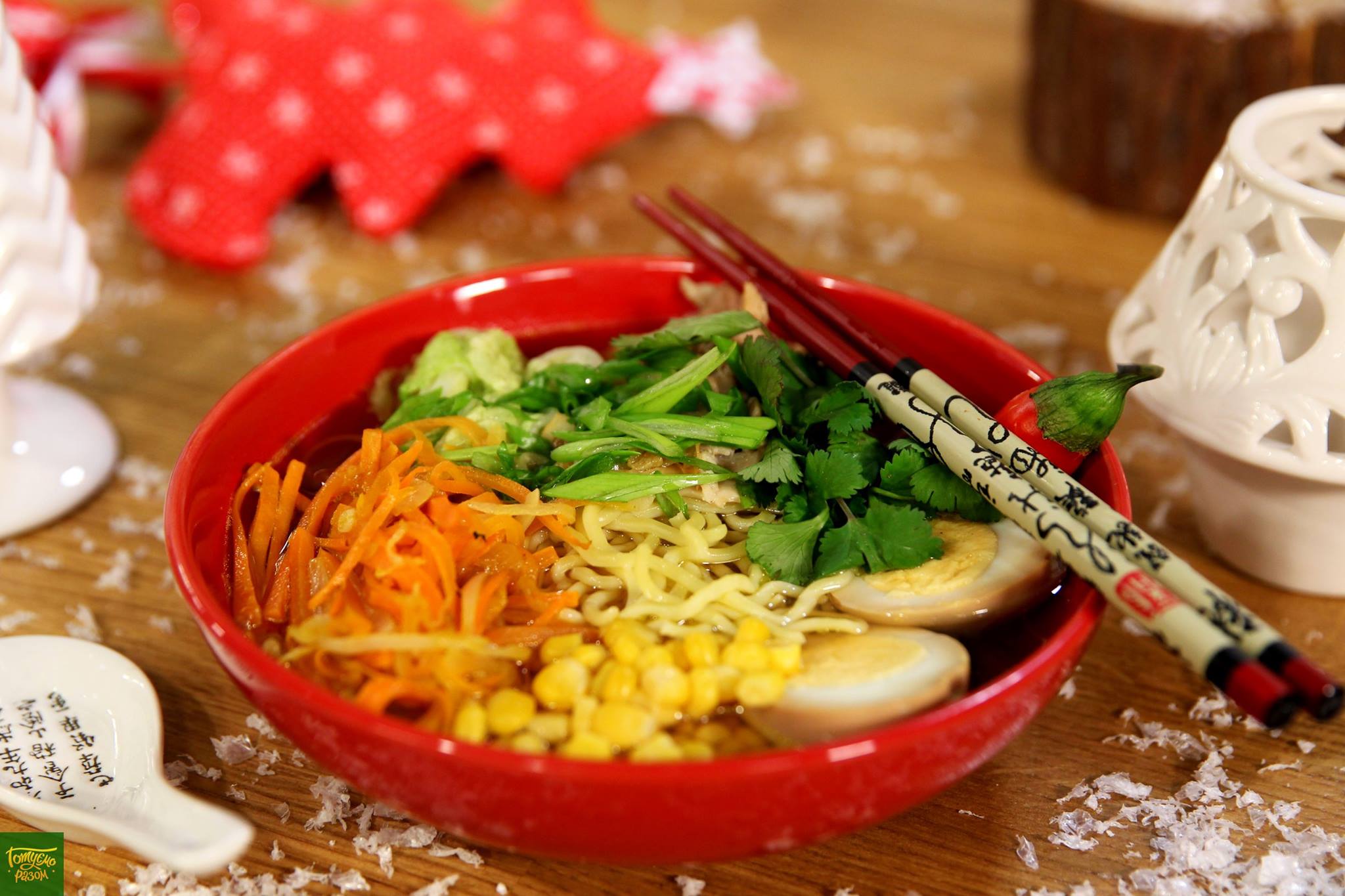 Японский суп Тори Рамен с курицей