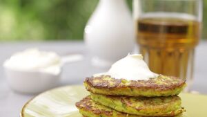 Early zucchini fritters