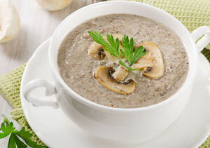 Картофельный суп-пюре с грибами