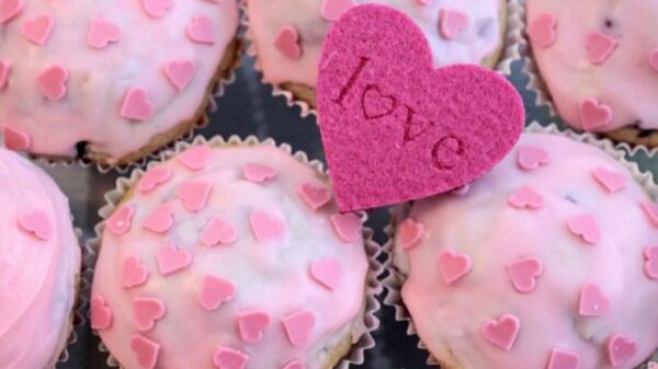 Ostern rosa Cupcakes