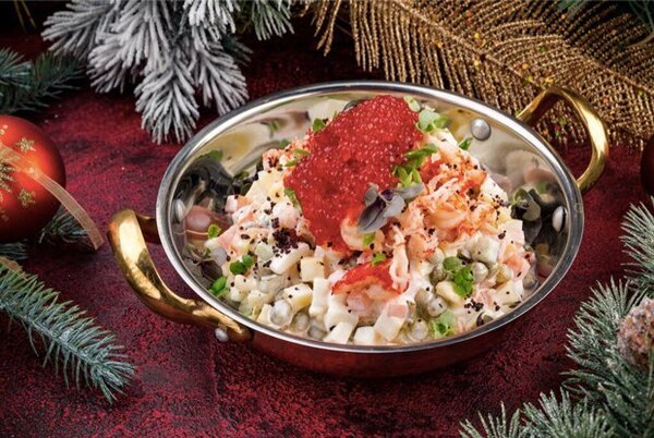 Домашнє олів'є з раковими шийками