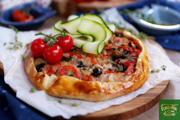 Галета с рыбой и овощами