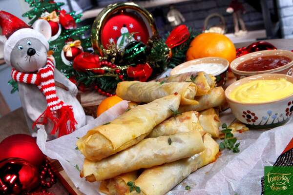 Рулетики с курицей и грибами