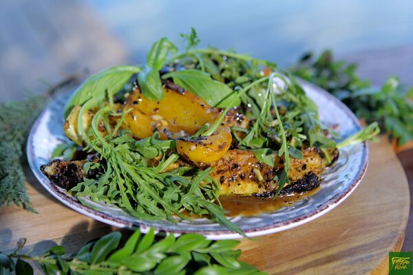 Baked vegetable salad