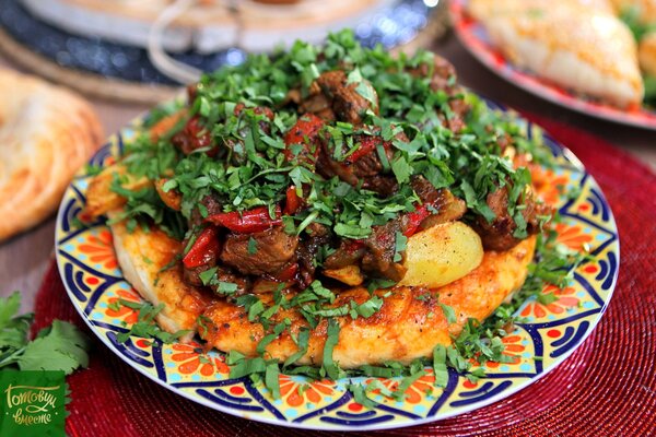 Нон бости с бараниной и овощами