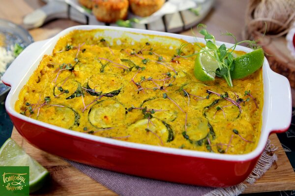Рибна запіканка з овочами