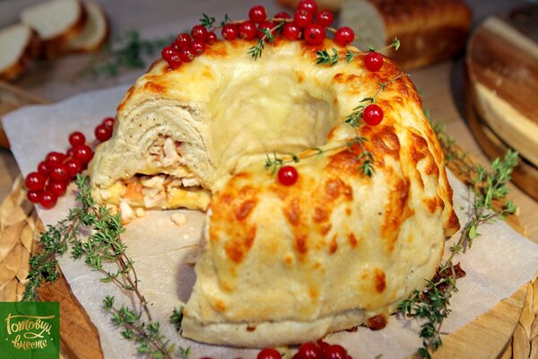 Закусочный пирог из хлеба