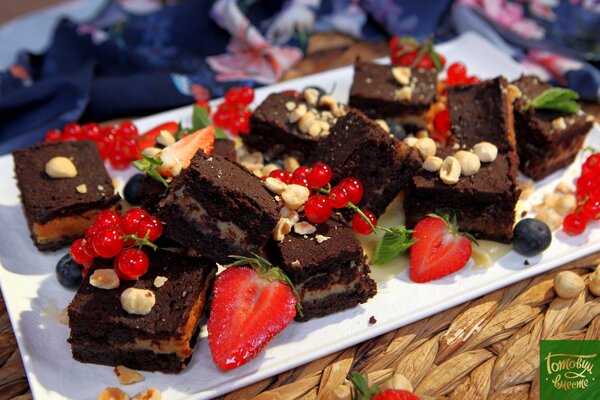 Brownies with salted caramel