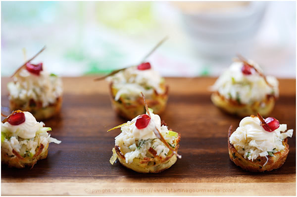 Potato baskets with herring